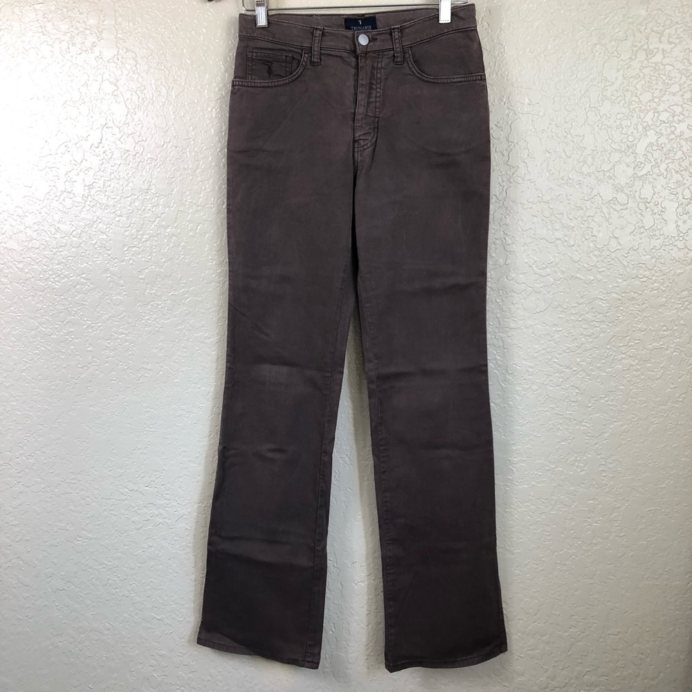 Trusaardi chocolate brown straight Italian jeans